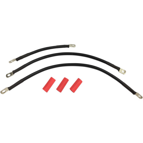 Drag Specialties Black Battery Cable Set - '84-'88 St