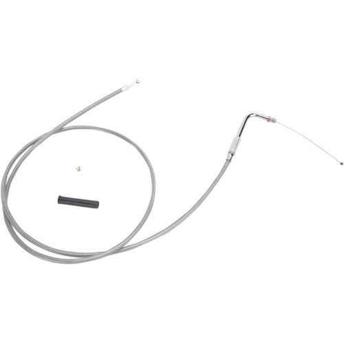 Drag Specialties Stainless Braided Throttle Cable - 52" Drag Specialties Stainless Braided Throttle Cable - 52"