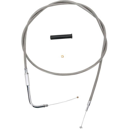 Drag Specialties Stainless Braided Throttle Cable - 56"