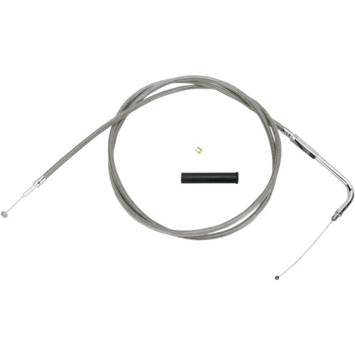 Drag Specialties Stainless Braided Throttle Cable - 58"
