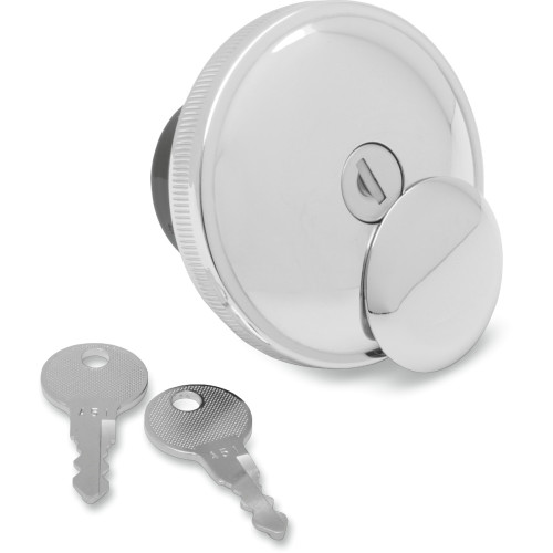 Drag Specialties Screw-In Locking Gas Cap - Vented - Chrome Drag Specialties Screw-In Locking Gas Cap - Vented - Chrome