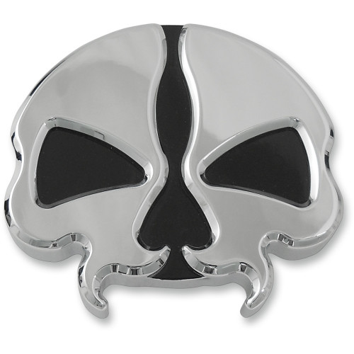Drag Specialties Gas Cap - Vented - Split Skull - Chrome