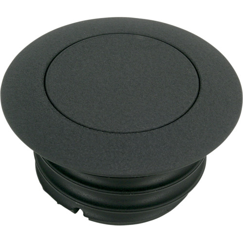 Drag Specialties Gas Cap - Non-Vented Pop-Up - Black Wrinkle