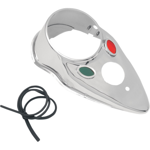 Drag Specialties Cat Eye Dash Cover - Chrome