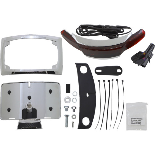 Ciro Taillight/License Plate Frame - Chrome - Red Lens 40253 Ciro Taillight/License Plate Frame - Chrome - Red Lens 40253