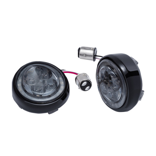 Ciro Turn Signal Insert - Red Led - Smoke Lens - Black 45621 Ciro Turn Signal Insert - Red Led - Smoke Lens - Black 45621