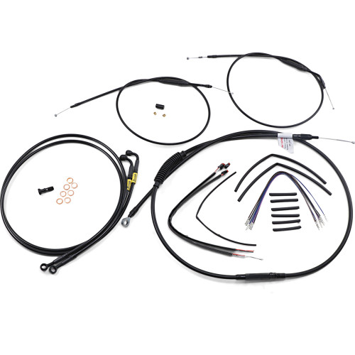 Burly Brand Complete Black Vinyl Handlebar Cable/Line Kit For Ape Hanger Handlebars - 12" B30-1202 Burly Brand Complete Black Vinyl Handlebar Cable/Line Kit For Ape Hanger Handlebars - 12" B30-1202