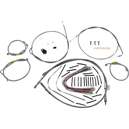 Burly Brand Control Kit For Early Touring Bikes With Bagger Bar Handlebars - 13" - Stainless B30-1292 Burly Brand Control Kit For Early Touring Bikes With Bagger Bar Handlebars - 13" - Stainless B30-1292