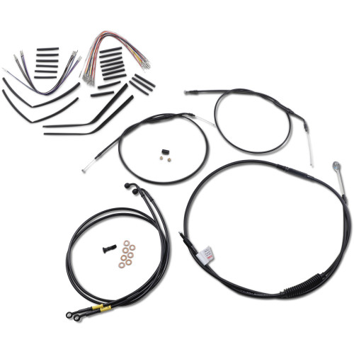 Burly Brand Complete Black Vinyl Handlebar Cable/Line Kit For Ape Hanger Handlebars - 14" B30-1198 Burly Brand Complete Black Vinyl Handlebar Cable/Line Kit For Ape Hanger Handlebars - 14" B30-1198