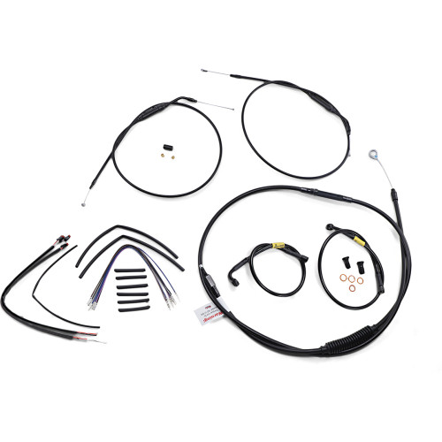 Burly Brand Handlebar Cable And Brake Line Kit For Wide Glide Gorilla Handlebars - 14" B30-1215 Burly Brand Handlebar Cable And Brake Line Kit For Wide Glide Gorilla Handlebars - 14" B30-1215