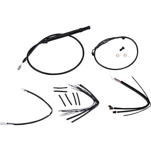 Burly Brand Handlebar Cable And Brake Line Kit For Burly Ape Handlebars - 14" Gorilla Handlebars - Black B30-1240 Burly Brand Handlebar Cable And Brake Line Kit For Burly Ape Handlebars - 14" Gorilla Handlebars - Black B30-1240
