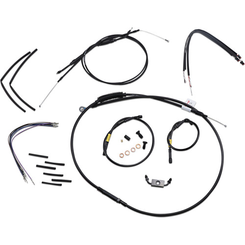 Burly Brand Jail Bar Cable Kit - 14" Handlebars - Black Vinyl B30-1211 Burly Brand Jail Bar Cable Kit - 14" Handlebars - Black Vinyl B30-1211