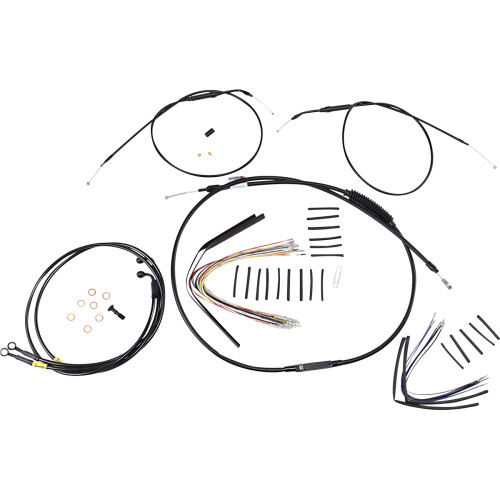 Burly Brand Jail Bar Cable Kit - 14" Handlebars - Black Vinyl B30-1196 Burly Brand Jail Bar Cable Kit - 14" Handlebars - Black Vinyl B30-1196