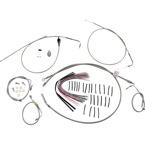 Burly Brand Control Kit For Early Touring Bikes With Bagger Bar Handlebars - 15" - Stainless B30-1297 Burly Brand Control Kit For Early Touring Bikes With Bagger Bar Handlebars - 15" - Stainless B30-1297