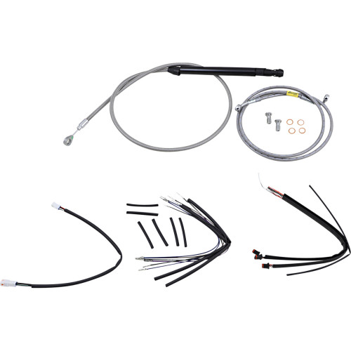 Burly Brand Handlebar Cable And Brake Line Kit For Burly Ape Handlebars - 16" Gorilla Handlebars - Stainless B30-1250 Burly Brand Handlebar Cable And Brake Line Kit For Burly Ape Handlebars - 16" Gorilla Handlebars - Stainless B30-1250