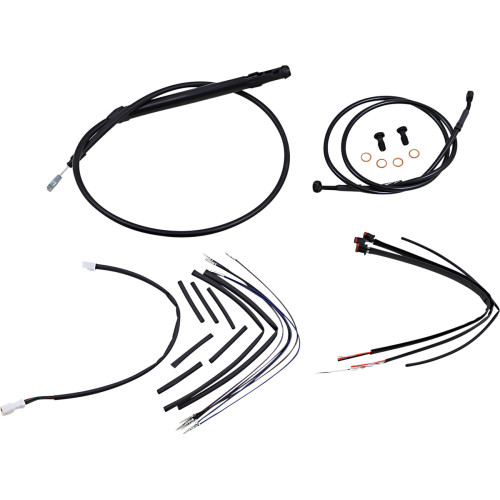 Burly Brand Jail Bar Cable Kit - 14" Handlebars - Black Vinyl B30-1258 Burly Brand Jail Bar Cable Kit - 14" Handlebars - Black Vinyl B30-1258