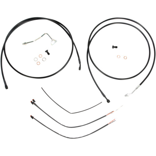 Burly Brand Complete Black Vinyl Handlebar Cable/Line Kit For Ape Hanger Handlebars - 13" - Abs B30-1115 Burly Brand Complete Black Vinyl Handlebar Cable/Line Kit For Ape Hanger Handlebars - 13" - Abs B30-1115