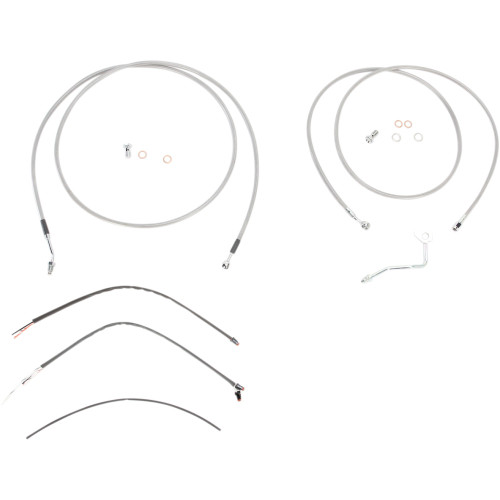 Burly Brand Complete Stainless Braided Handlebar Cable/Brake Line Kit - 13" Ape Hanger Handlebars B30-1119 Burly Brand Complete Stainless Braided Handlebar Cable/Brake Line Kit - 13" Ape Hanger Handlebars B30-1119