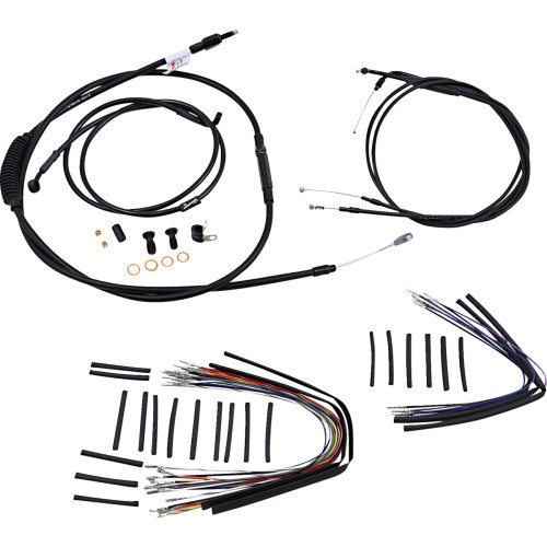 Burly Brand Complete Black Vinyl Handlebar Cable/Line Kit For Ape Hanger Handlebars - 16" B30-1016 Burly Brand Complete Black Vinyl Handlebar Cable/Line Kit For Ape Hanger Handlebars - 16" B30-1016