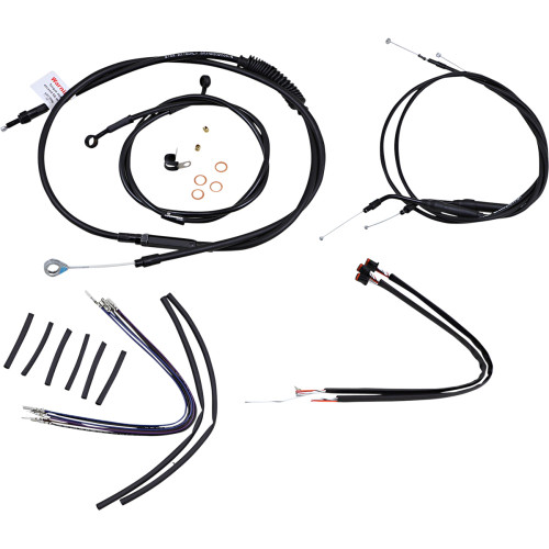 Burly Brand Complete Black Vinyl Handlebar Cable/Line Kit For Ape Hanger Handlebars - 12" B30-1106 Burly Brand Complete Black Vinyl Handlebar Cable/Line Kit For Ape Hanger Handlebars - 12" B30-1106