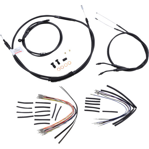 Burly Brand Complete Black Vinyl Handlebar Cable/Line Kit For Ape Hanger Handlebars - 14" B30-1037 Burly Brand Complete Black Vinyl Handlebar Cable/Line Kit For Ape Hanger Handlebars - 14" B30-1037