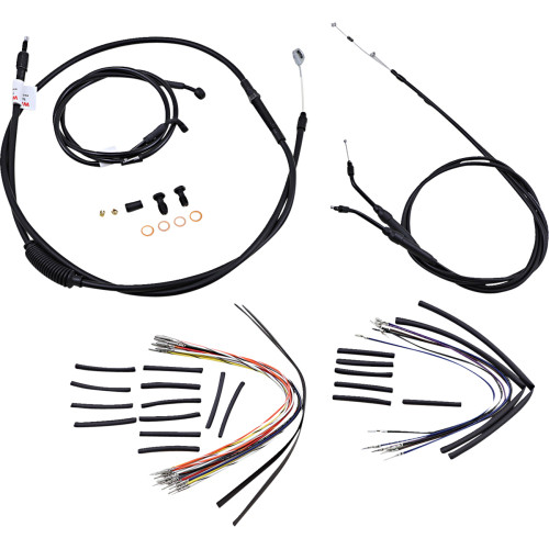 Burly Brand Complete Black Vinyl Handlebar Cable/Line Kit For Ape Hanger Handlebars - 16" B30-1038 Burly Brand Complete Black Vinyl Handlebar Cable/Line Kit For Ape Hanger Handlebars - 16" B30-1038