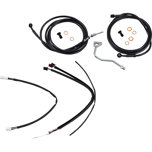 Burly Brand Complete Black Vinyl Handlebar Cable/Line Kit For Ape Hanger Handlebars - 14" - Abs B30-1185 Burly Brand Complete Black Vinyl Handlebar Cable/Line Kit For Ape Hanger Handlebars - 14" - Abs B30-1185
