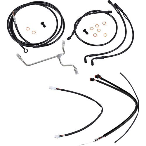 Burly Brand Complete Black Vinyl Handlebar Cable/Line Kit For Ape Hanger Handlebars - 14" B30-1182 Burly Brand Complete Black Vinyl Handlebar Cable/Line Kit For Ape Hanger Handlebars - 14" B30-1182