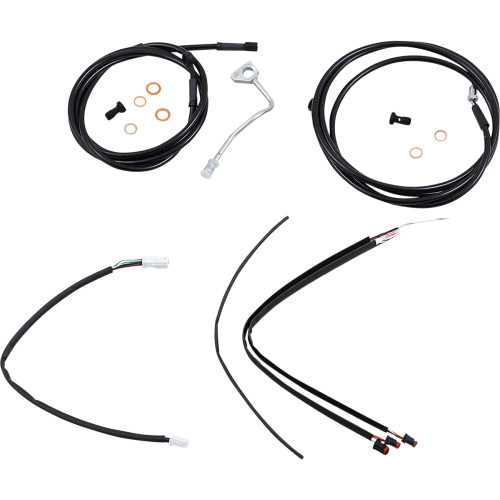 Burly Brand Complete Black Vinyl Handlebar Cable/Line Kit For Ape Hanger Handlebars - 18" - Abs B30-1187 Burly Brand Complete Black Vinyl Handlebar Cable/Line Kit For Ape Hanger Handlebars - 18" - Abs B30-1187