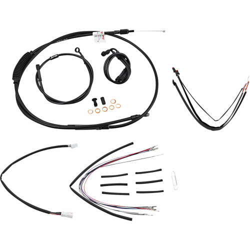 Burly Brand Complete Black Vinyl Handlebar Cable/Line Kit For Ape Hanger Handlebars - 18" B30-1172 Burly Brand Complete Black Vinyl Handlebar Cable/Line Kit For Ape Hanger Handlebars - 18" B30-1172