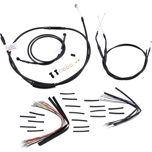 Burly Brand Complete Black Vinyl Handlebar Cable/Line Kit For Ape Hanger Handlebars - 16" B30-1035 Burly Brand Complete Black Vinyl Handlebar Cable/Line Kit For Ape Hanger Handlebars - 16" B30-1035