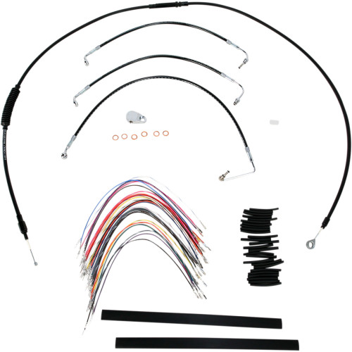Burly Brand Complete Black Vinyl Handlebar Cable/Line Kit For Ape Hanger Handlebars - 13" B30-1032 Burly Brand Complete Black Vinyl Handlebar Cable/Line Kit For Ape Hanger Handlebars - 13" B30-1032