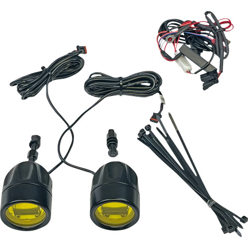 Custom Dynamics Fog Light - Black - Yellow Lens - Universal Pb-Fog-Unv-Yb