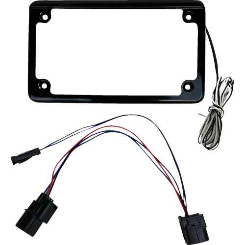 Custom Dynamics License Plate Frame - Led - W/ Tag Light - Black - Sxs Cd-Lpf-Ta Custom Dynamics License Plate Frame - Led - W/ Tag Light - Black - Sxs Cd-Lpf-Ta