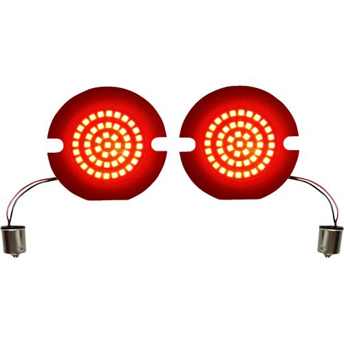 Custom Dynamics Turn Signal Insert - Led - Red - Flat Gen-4-R-1156-T Custom Dynamics Turn Signal Insert - Led - Red - Flat Gen-4-R-1156-T