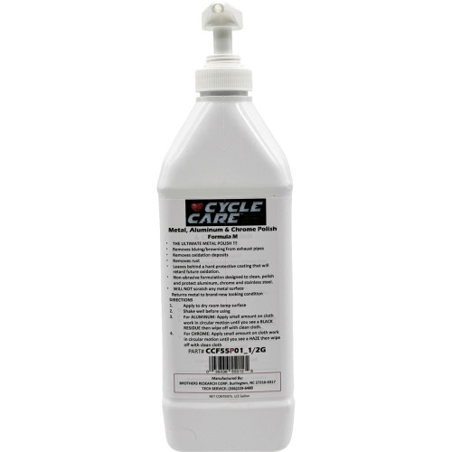 Cycle Care Formulas Formula M Aluminum/Chrome Polish - Bag In Box - 1/2 U.S. Gal. Ccf55P01_1/2G Cycle Care Formulas Formula M Aluminum/Chrome Polish - Bag In Box - 1/2 U.S. Gal. Ccf55P01_1/2G