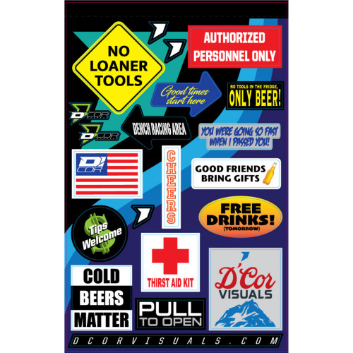D'Cor Visuals Decal Sheet - Shop/Fridge 40-90-123 D'Cor Visuals Decal Sheet - Shop/Fridge 40-90-123