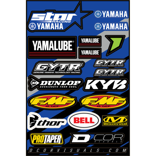 D'Cor Visuals 40-50-116 Decal Sheet Star Yamaha