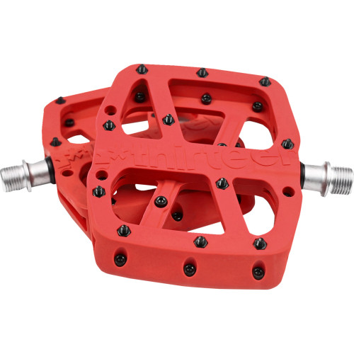 E*Thirteen Base Pedals - Flat - Red Pd2Usa-101