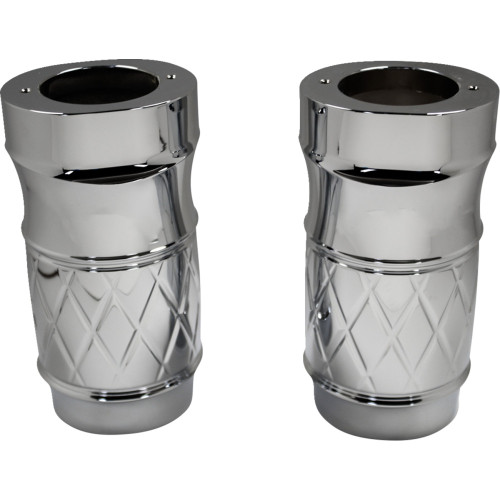 Eddie Trotta Designs Fork Slider Covers - Chrome - Platinum-Cut Tc-Wt963