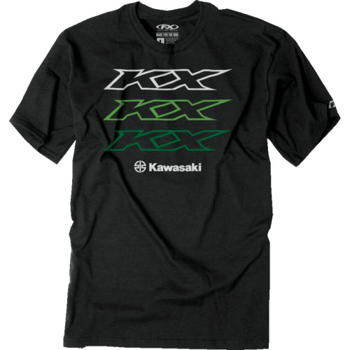 Factory Effex Kawasaki Repeater T-Shirt - Heather Charcoal - Medium 26-87102