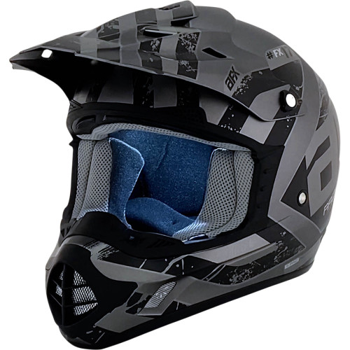 Afx Fx-17 Helmet - Attack - Frost Gray/Matte Black - Medium 0110-7138