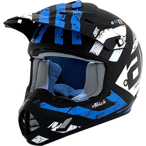 Afx Fx-17 Helmet - Attack - Matte Black/Blue - 4Xl 0110-7644