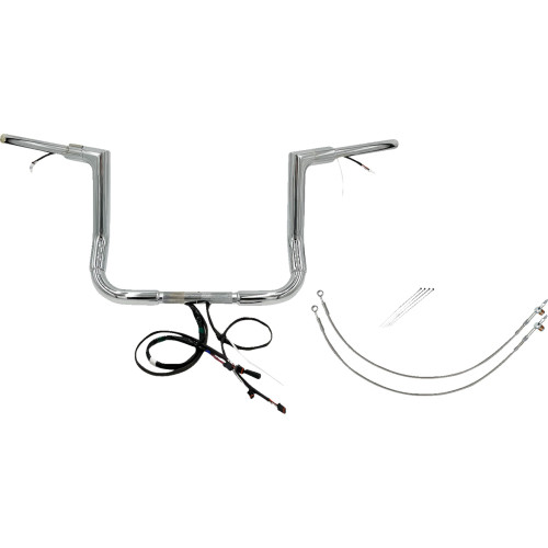 Fat Baggers Inc. Handlebar Kit - Flat Top - 12" - Chrome 601212 Fat Baggers Inc. Handlebar Kit - Flat Top - 12" - Chrome 601212