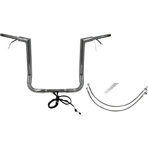 Fat Baggers Inc. Handlebar Kit - Flat Top - 16" - Chrome 602216 Fat Baggers Inc. Handlebar Kit - Flat Top - 16" - Chrome 602216