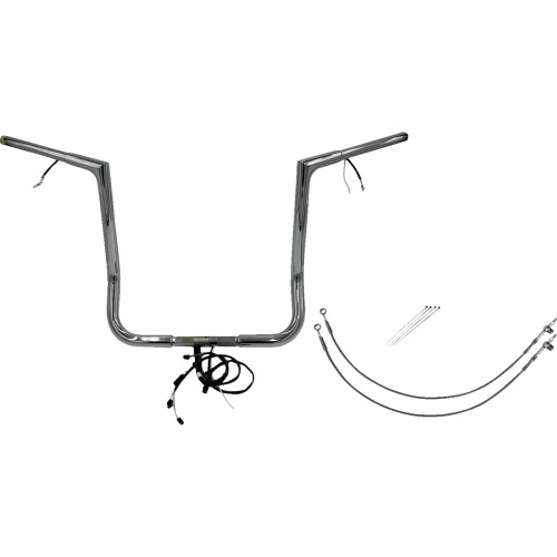 Fat Baggers Inc. Handlebar Kit - Flat Top - 16" - Chrome 702216 Fat Baggers Inc. Handlebar Kit - Flat Top - 16" - Chrome 702216