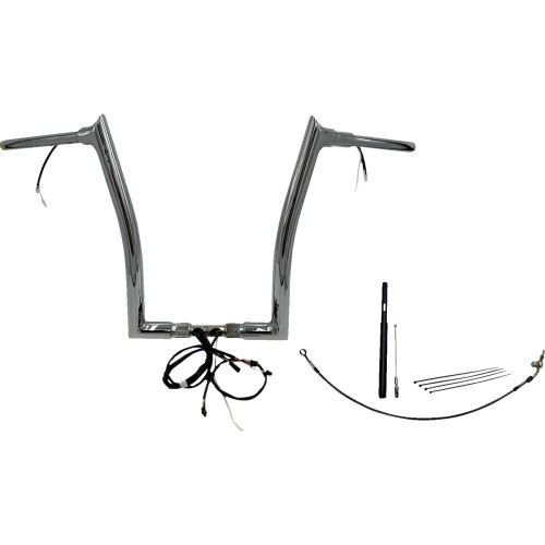 Fat Baggers Inc. Handlebar Kit - Pointed Top - 16" - Chrome 812916 Fat Baggers Inc. Handlebar Kit - Pointed Top - 16" - Chrome 812916