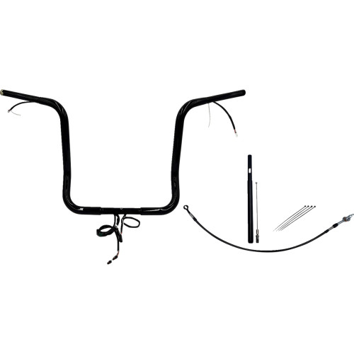 Fat Baggers Inc. Handlebar Kit - Rounded Top - 16" - Black 912516-B Fat Baggers Inc. Handlebar Kit - Rounded Top - 16" - Black 912516-B