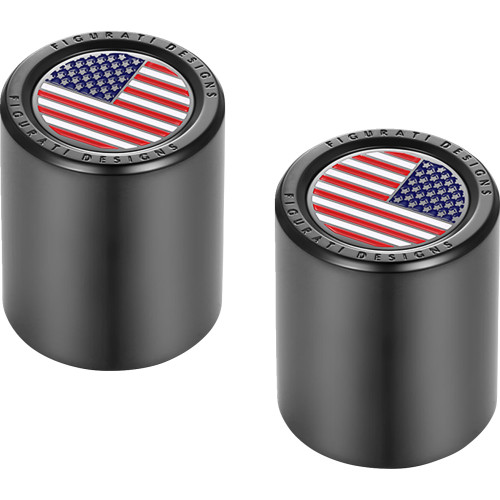 Figurati Designs Docking Hardware Covers - American Flag - Short - Black Fd21-Dc-2530-Bk