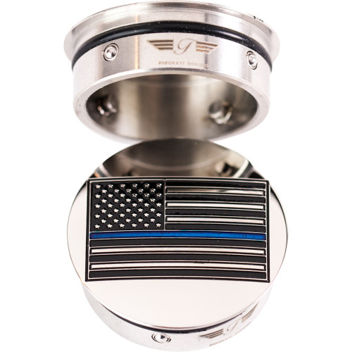 Figurati Designs Swing Arm Covers - Blue Line American Flag - Custom - Reversed Fd70-Abfl-Ss